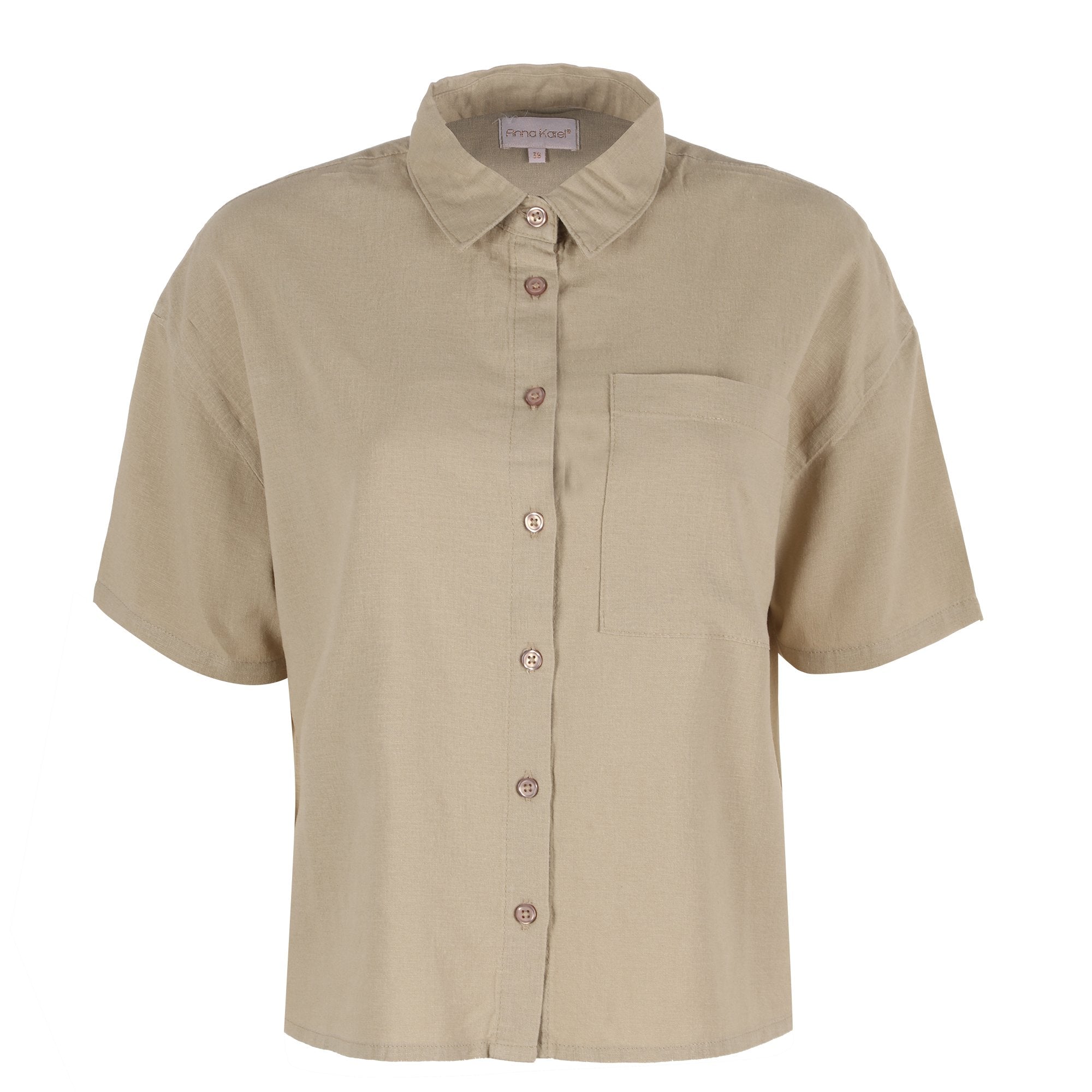Chemise manche courte - Beige