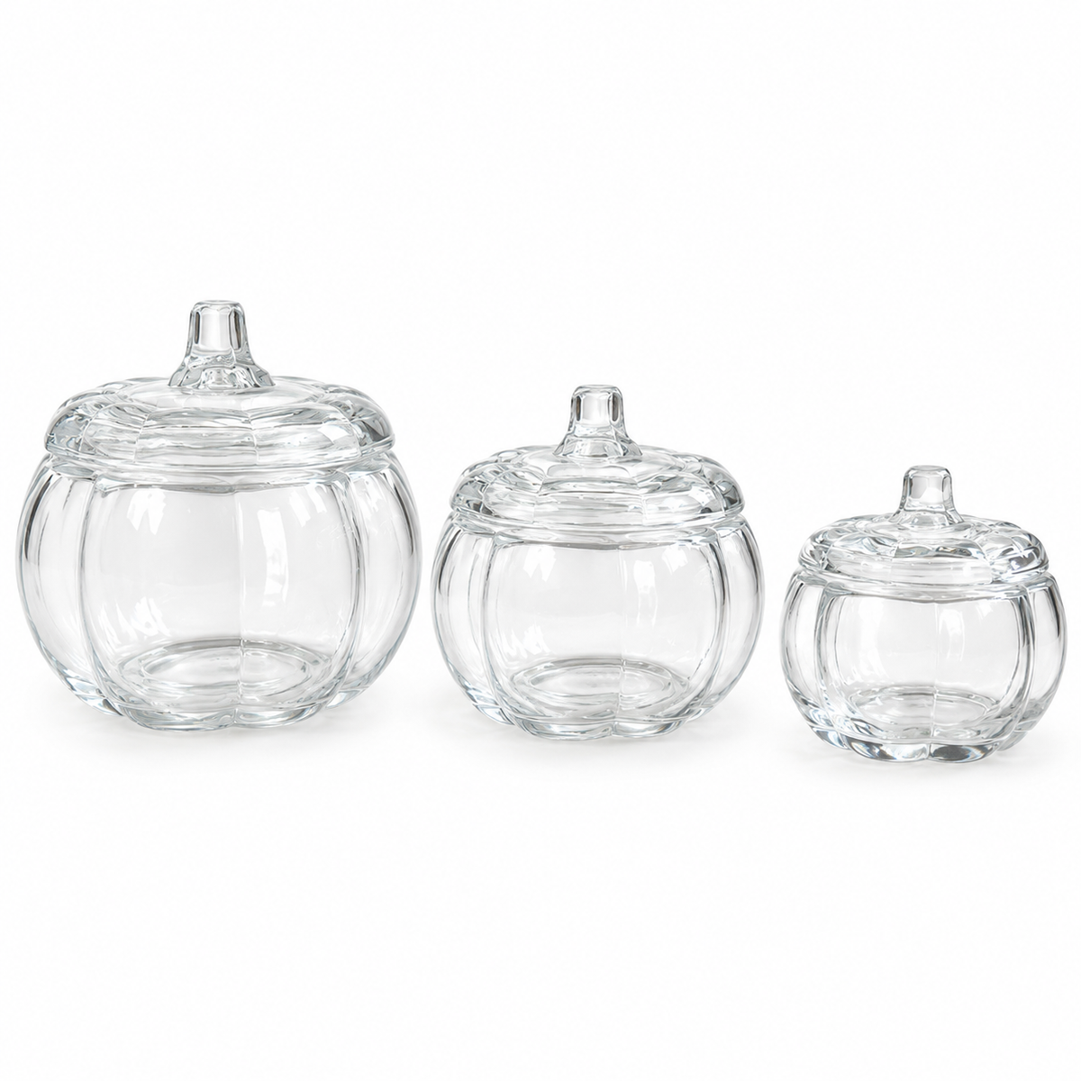Bonbonnière citrouille en verre avec couvercle Déclic Home – 230 ml