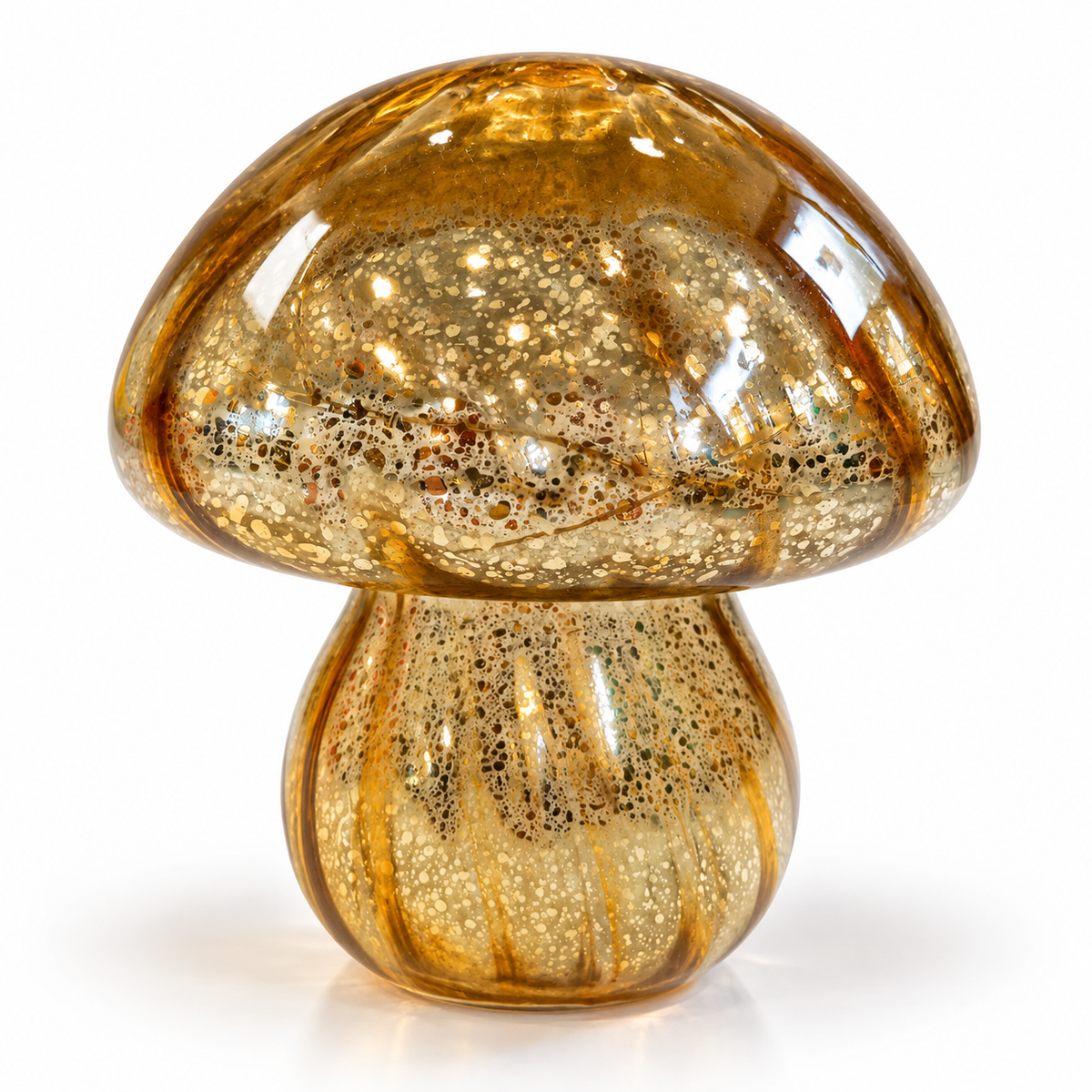 Lampe champignon en verre Déclic Home – H. 16 cm - Or